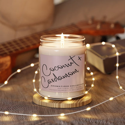 Coconut Cream Cardamom Scented Candle, Cozy Home Décor, Gift for Her,